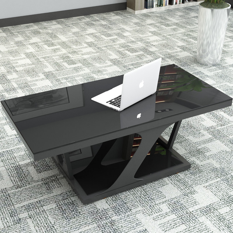 Modern minimalist tempered glass long tea several square tea table small family type office sofa tea table tea table combination of tea table