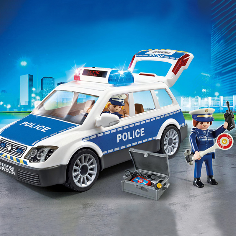 German Playmobil Moby World Police Special Police Assembly Building Blocks Children Puzzle Toy Fire Truck Suit