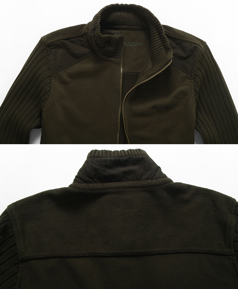 Battlefield Jizhen Cotton Áo khoác nam Hàng dệt kim Áo khoác thể thao mùa thu Áo len nam áo khoác len cardigan nam