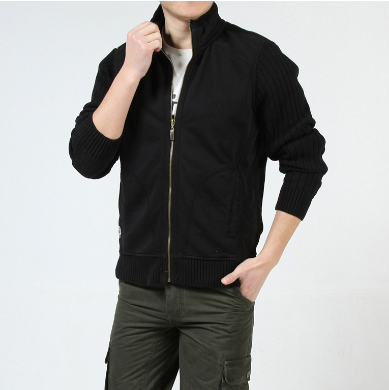 Battlefield Jizhen Cotton Áo khoác nam Hàng dệt kim Áo khoác thể thao mùa thu Áo len nam áo khoác len cardigan nam