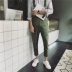 Yếm Nhật Bản retro yếm Phiên bản Hàn Quốc của xu hướng cá tính nam chín điểm quần âu chân trẻ trung quần đùi Crop Jeans