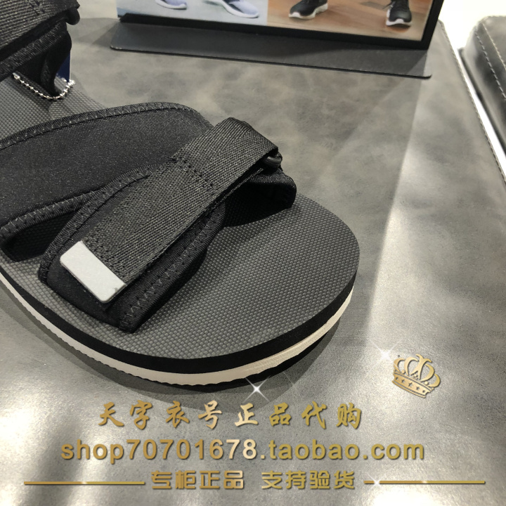 Skechers Skechers giày nam 53363 mùa hè thường thể thao nam dép Velcro giày bãi biển dép quai hậu đế cao