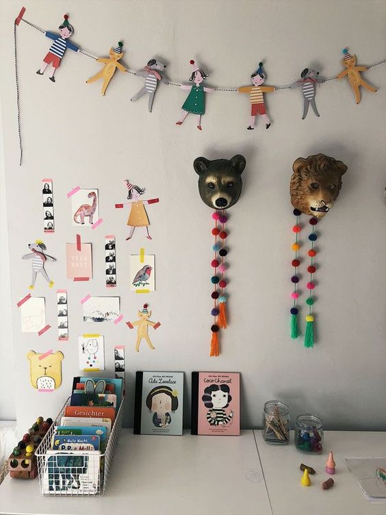 ins Korean style animal small bunting pendant Wall decoration Wall decoration Holiday party children's room decoration