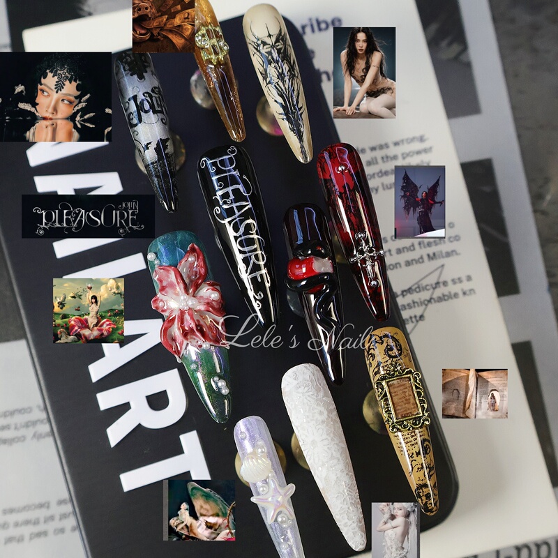 【Lele】Cai Yilin Plaeasure Concert Support Handmade Hand-Painted Wearable Nail Art