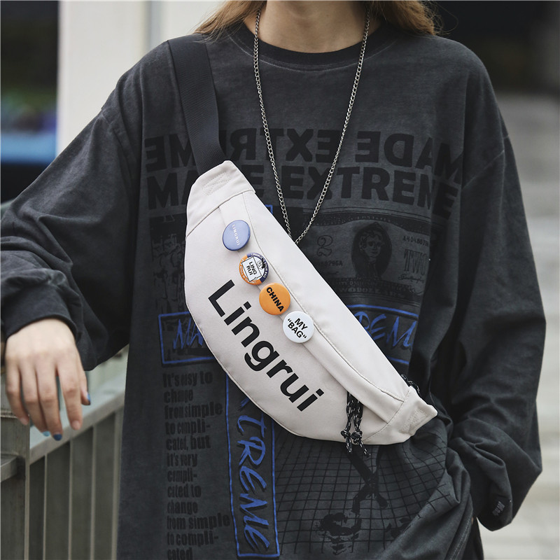 Chest Bag Male Tide Signs Diagonal Satchel Day Ensemble Tooling Student Small Scapegoat Dinojuku Single Shoulder Bag Lady Purse Strings