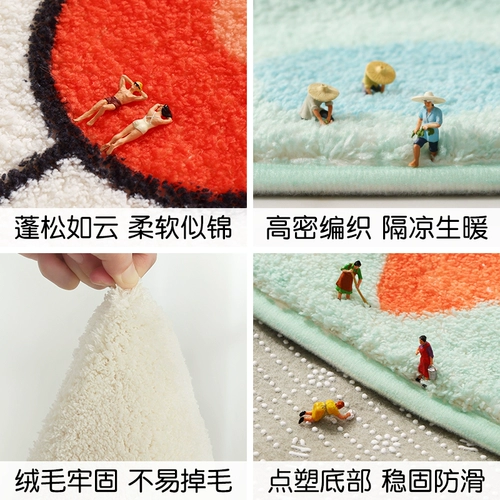 Мультяшный милый ковер для ползания для домашнего использования для гостиной, нескользящий коврик