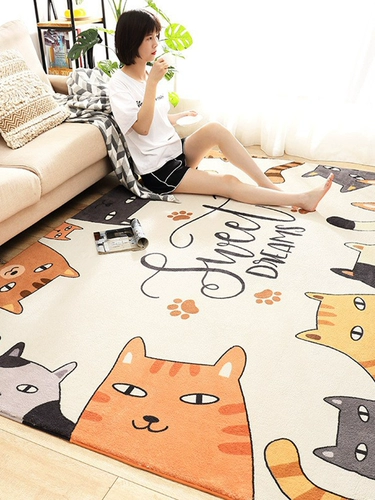 Милый мультяшный детский прямоугольный ковер для гостиной для домашнего использования