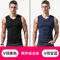 Черный, V-образный вырез