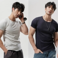 Белый цветочный серый + королевский синий [T2501 модернизированный хлопок прочесал]