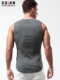 Continue to point threaded vest men's 2025 new boys sports fitness pure cotton sleeveless men's t-shirt men's waistcoat summer