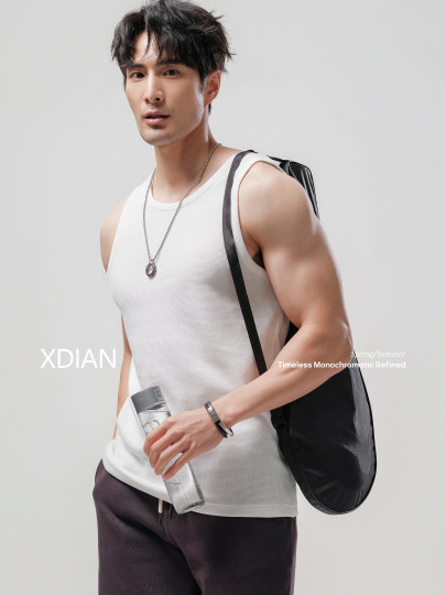 Click Here for the Heavy-Duty Waffle Fabric 250g Men's Fitness Tank Top, Breathable Sleeveless T-Shirt for Summer