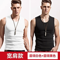 Circle White+круглая шея черная T103