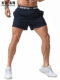 Sports shorts men's slim fitness track and field three-point pants trendy summer thin casual elastic running quick-drying three-point pants