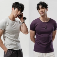 Белый цветочный серый + джингя фиолетовый [T2501 модернизированный хлопок Combed]