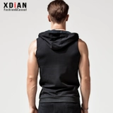 Трендовый жилет без рукавов с капюшоном, осенняя спортивная куртка для спортзала, облегающий крой