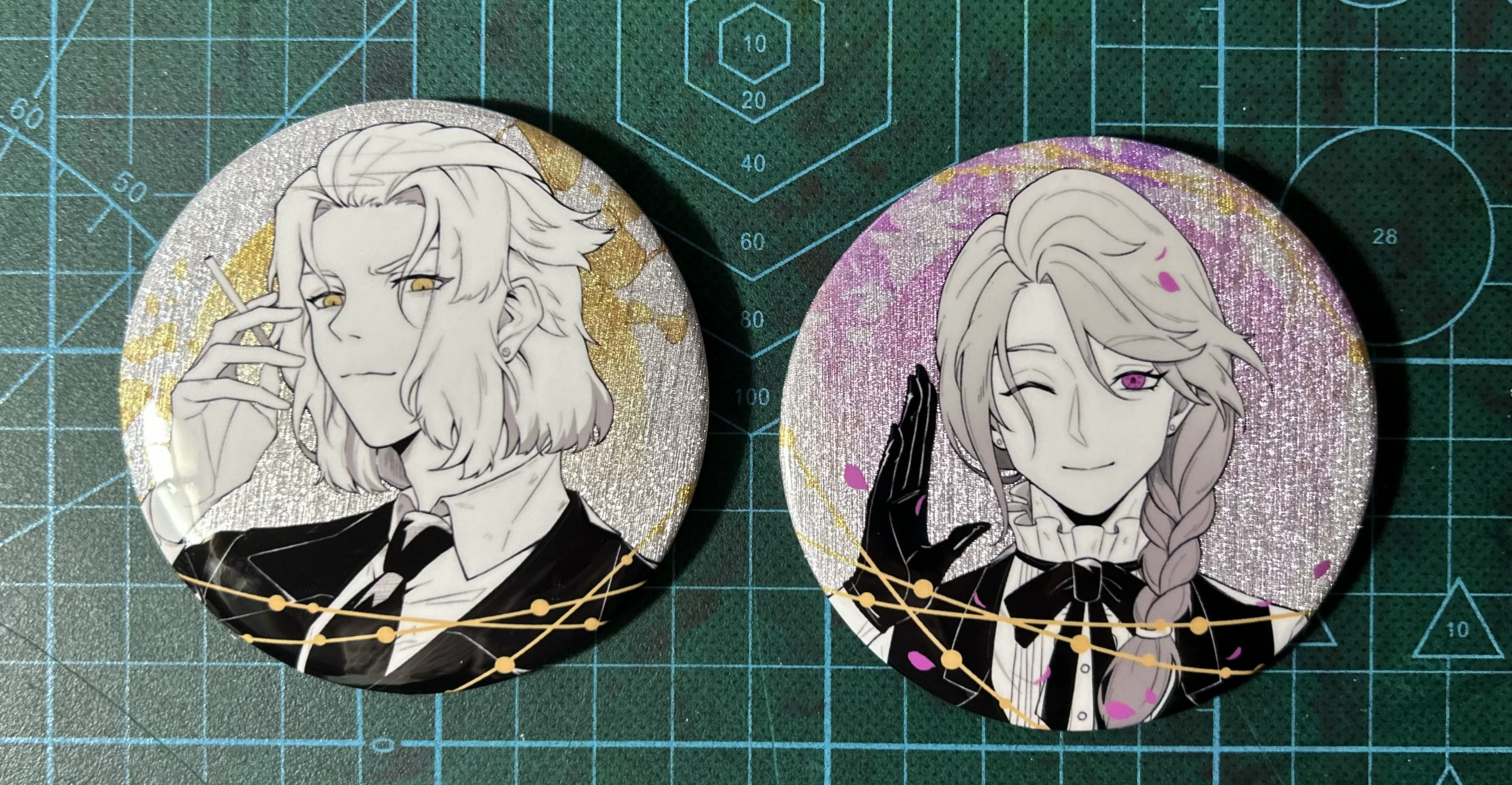 FF14 Emeets Pelxelkhisrad Ancient 75mm Double Flash Bar Bad Badge Final Fantasy 14