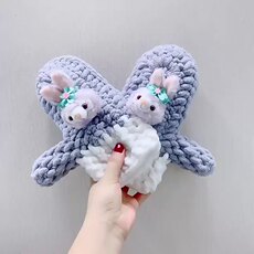 Перчатки 手工编织手套diy材料包星黛露手套手工diy自制手织保暖礼物送女友 OTHER