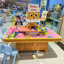 Childrens space sand table commercial amusement mall equipment building block table large multi-functional game toy table sand table