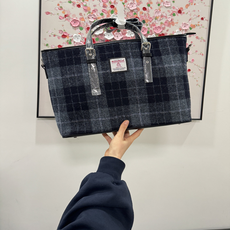 Harris Tweed Harris Tweed Tote Bag Retro Plaid Large Handbag