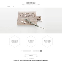 A376 Taobao shop decoration template Japanese and Korean Jewelry necklace bracelet earrings silver jewelry extremely simple hipster