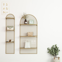 Clothing store hanger display stand gold wall-mounted shoe rack bag rack decoration rack shelf decoration rack rack rack combination