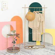 ins womens clothing store vertical clothes rack bedroom clothes shelf simple modern clothing store display stand side shelf