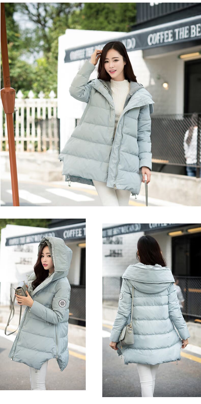 Ưu đãi đặc biệt quần áo bà bầu cotton mùa đông nữ phiên bản Hàn Quốc của phần dài áo cotton rộng kích cỡ rộng áo khoác cotton dày áo khoác thai váy bầu mùa hè