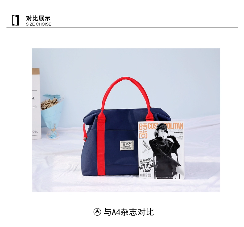 Túi du lịch xách tay nữ xách tay không thấm nước lưu trữ túi dung lượng lớn túi duffel túi thể dục nam có thể kéo xe đẩy hành lý túi đựng quần áo du lịch nữ