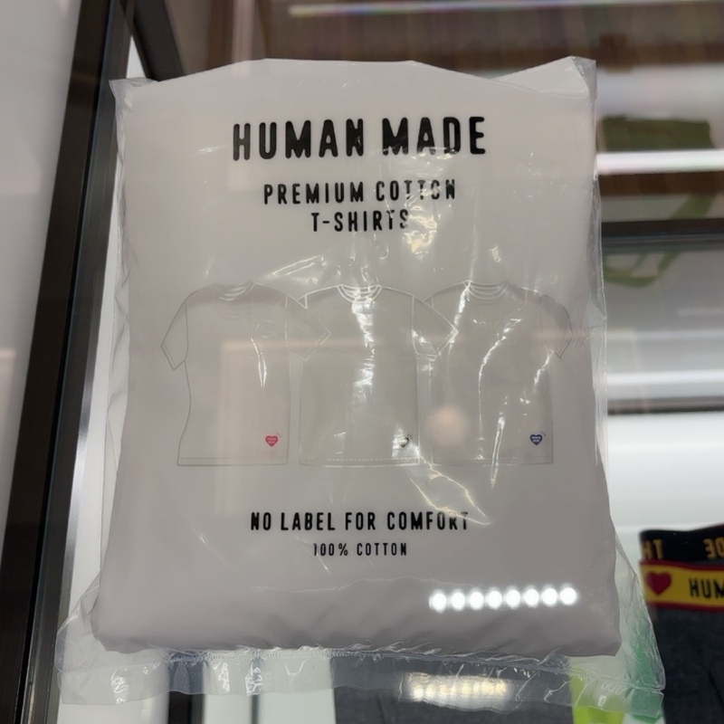 Directly Shipped from Japan, Human Made Premium Cotton T-Shirt 3-Piece Set, 100% Cotton Short-Sleeve T-Shirt Set Directly Shipped from Japan, Human Made Premium Cotton T-Shirt 3-Piece Set, 100% Cotton Short-Sleeve T-Shirt Set
