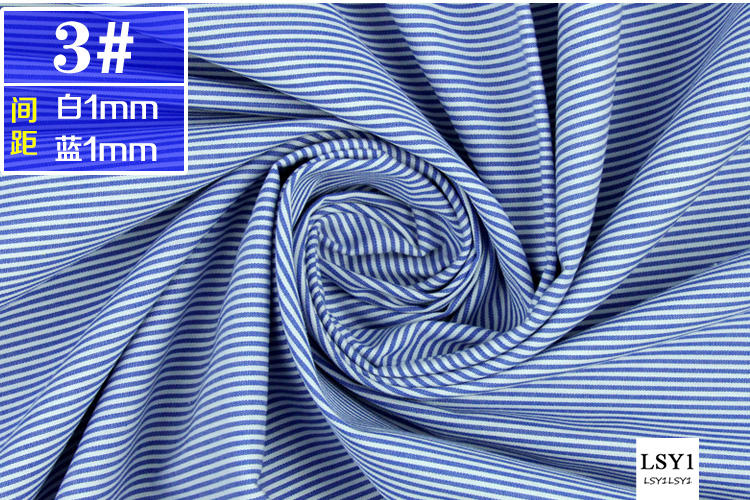 Summer Vải bông cotton dệt áo sọc nam sọc màu xanh và trắng và phụ nữ của vải - Vải vải tự làm vải nỉ làm đồ handmade