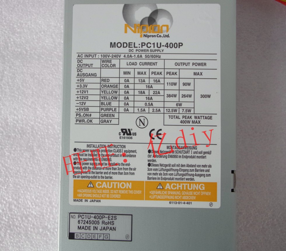 Nipron PC1U-400P-E2S industrial power supply spot
