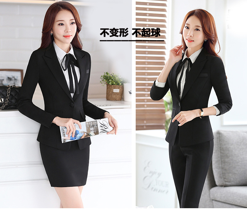 Mùa thu và mùa đông đen nhỏ phù hợp với áo khoác nữ phù hợp với chuyên nghiệp phù hợp với trang phục nữ sinh viên đại học overalls ngắn phù hợp với phụ nữ măng tô nữ
