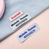 Водонепроницаемая нервущаяся именная наклейка для школьников для детского сада, английский, с вышивкой