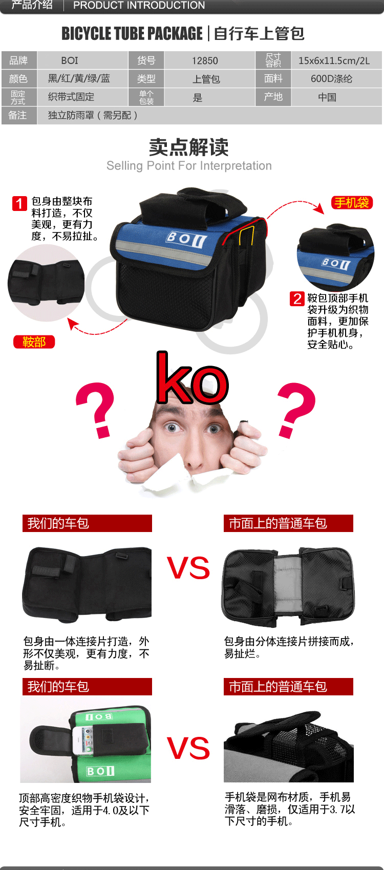 Sacoche pour vélo mixte - Ref 2213498 Image 18