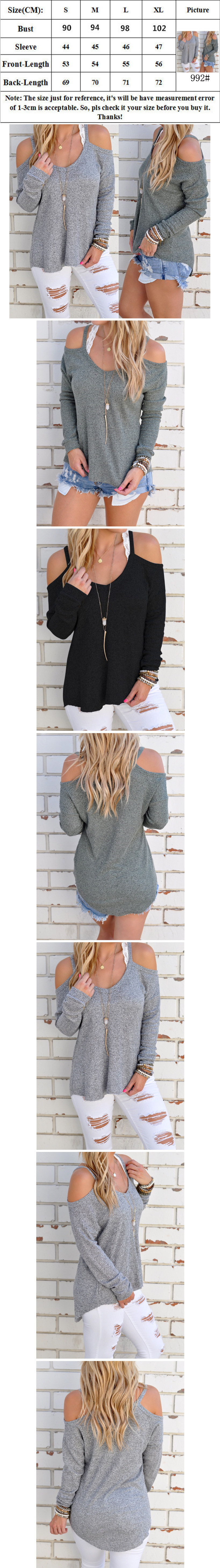 Sexy Off-Shoulder Long-Sleeve T-Shirt