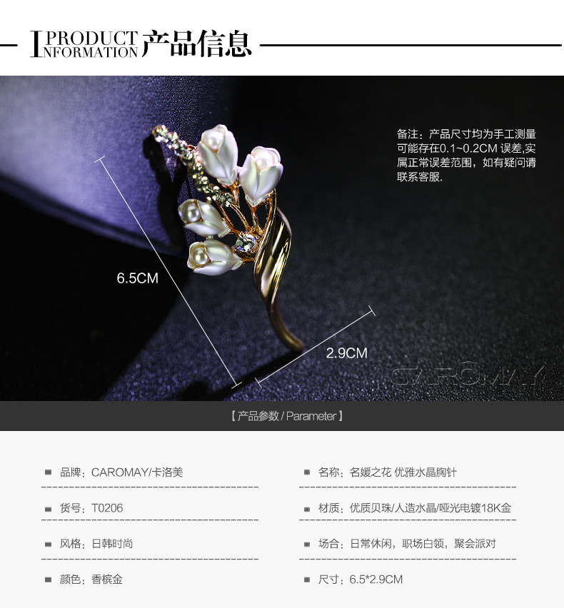 Broche femme CAROMAY en cristal artificiel - Ref 1174181 Image 18