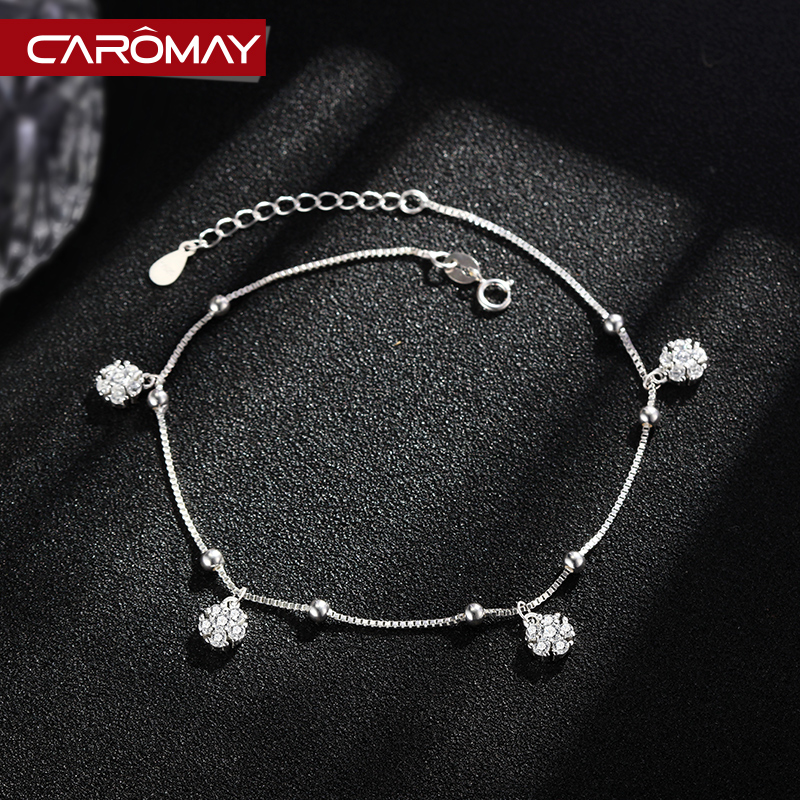 Bracelet de cheville Femme CAROMAY    en Argenterie - Ref 3101460 Image 3