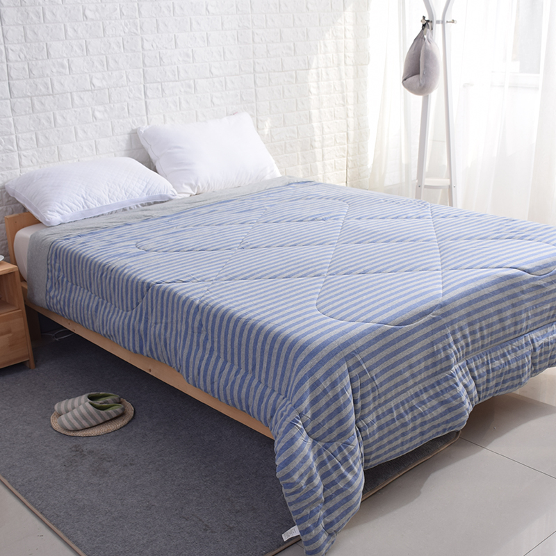 Pure cotton Japanese-style autumn and winter warm quilt washed cotton knitted Tianzhu cotton single double quilt core heating room thickened quilt