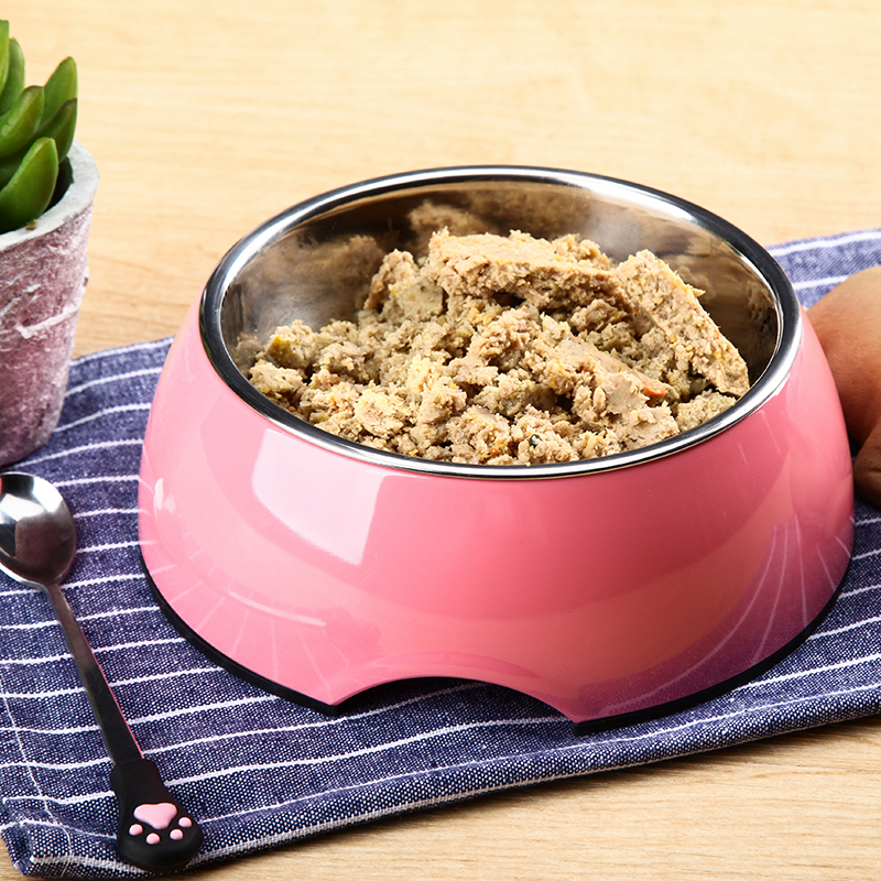 Hump Dog Bowl Stainless Steel Dog Food Bowl Dog Pooch Dog Round Bowl Single Bowl Large Number Large Dog Pet Dog Food Basin Cat Bowl