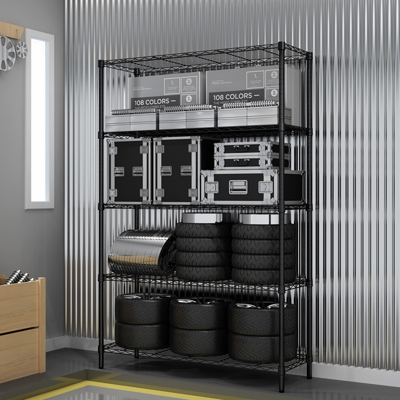 Dormitory Essential Heavy-Duty Shelves, Large Racks, Warehouse Storage Racks, Metal Storage Floor-Standing Balcony Flower Kitchen Vegetable Rack