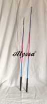 Alyssa Rhythmic Gymnastics Ribbon Stick Three-Color Ribbon Stick-Purple Pink and Blue Three-Color Gradient