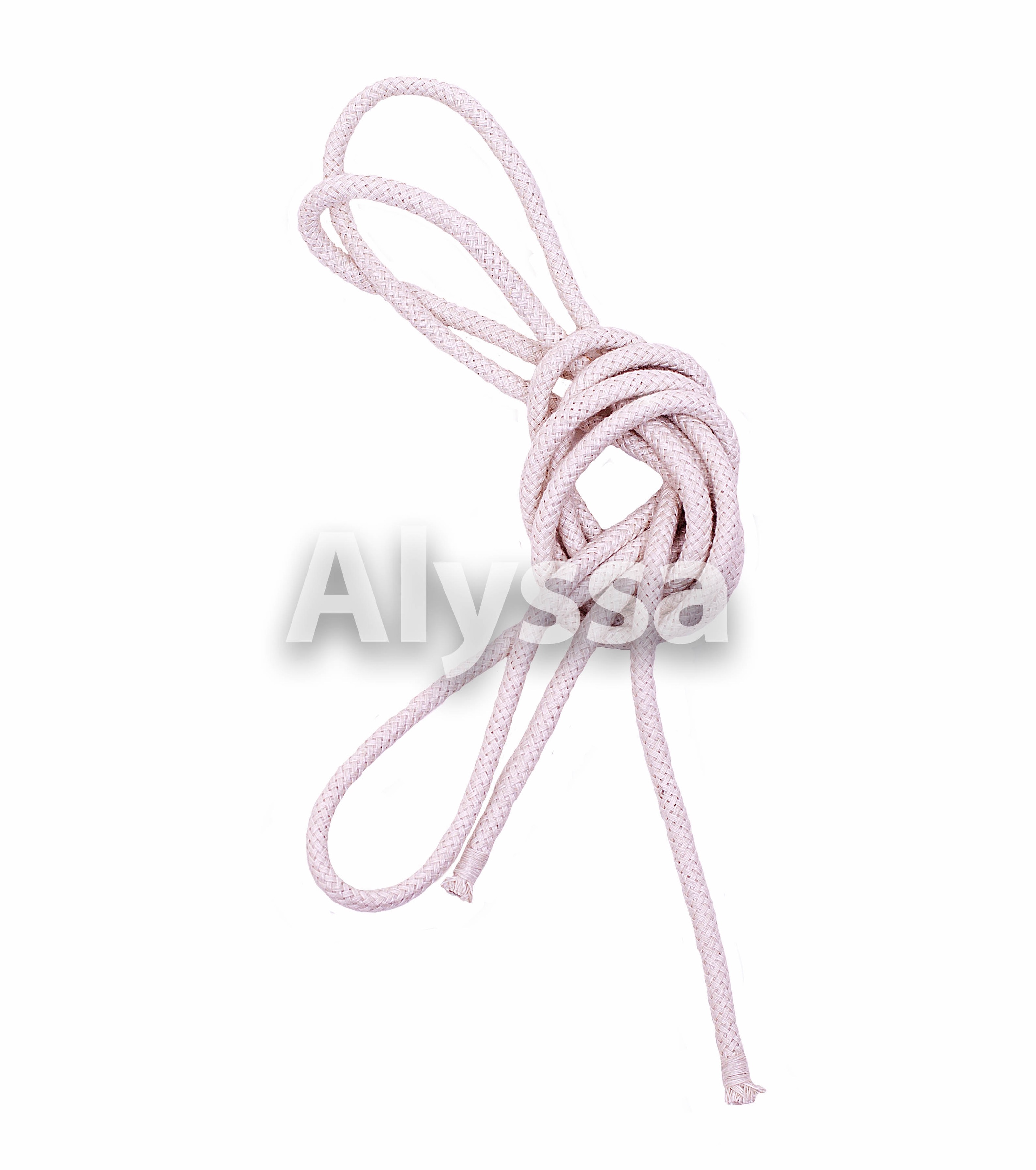 Alyssa Professional Rhythmic Gymnastics Rope / Premium Linen / Monochrome - White