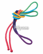 Alyssa专业艺术体操绳／高级麻／多色-彩虹-七色