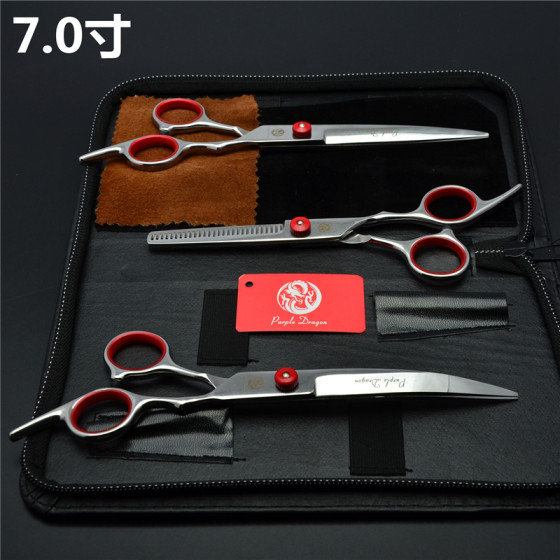 Zilong Straight Teeth Scissors Curved Scissors Row Comb Pet Scissors Trimming Shearing Shearing Teddy Dog Pet Set