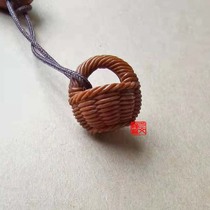 Peach Basket Peach core carved exquisite handmade baby bracelet wild dragon pattern peach hu exquisitely carved rattan small peach core basket