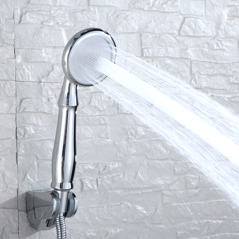 Space aluminum supercharged shower head Hand-held hand-held pressurized water heater nozzle set