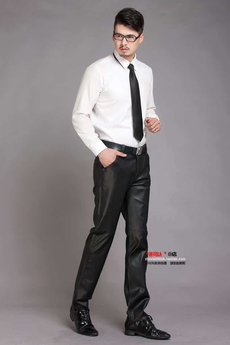 Pantalon cuir homme serré pour jeunesse pour hiver - Ref 1479627 Image 8