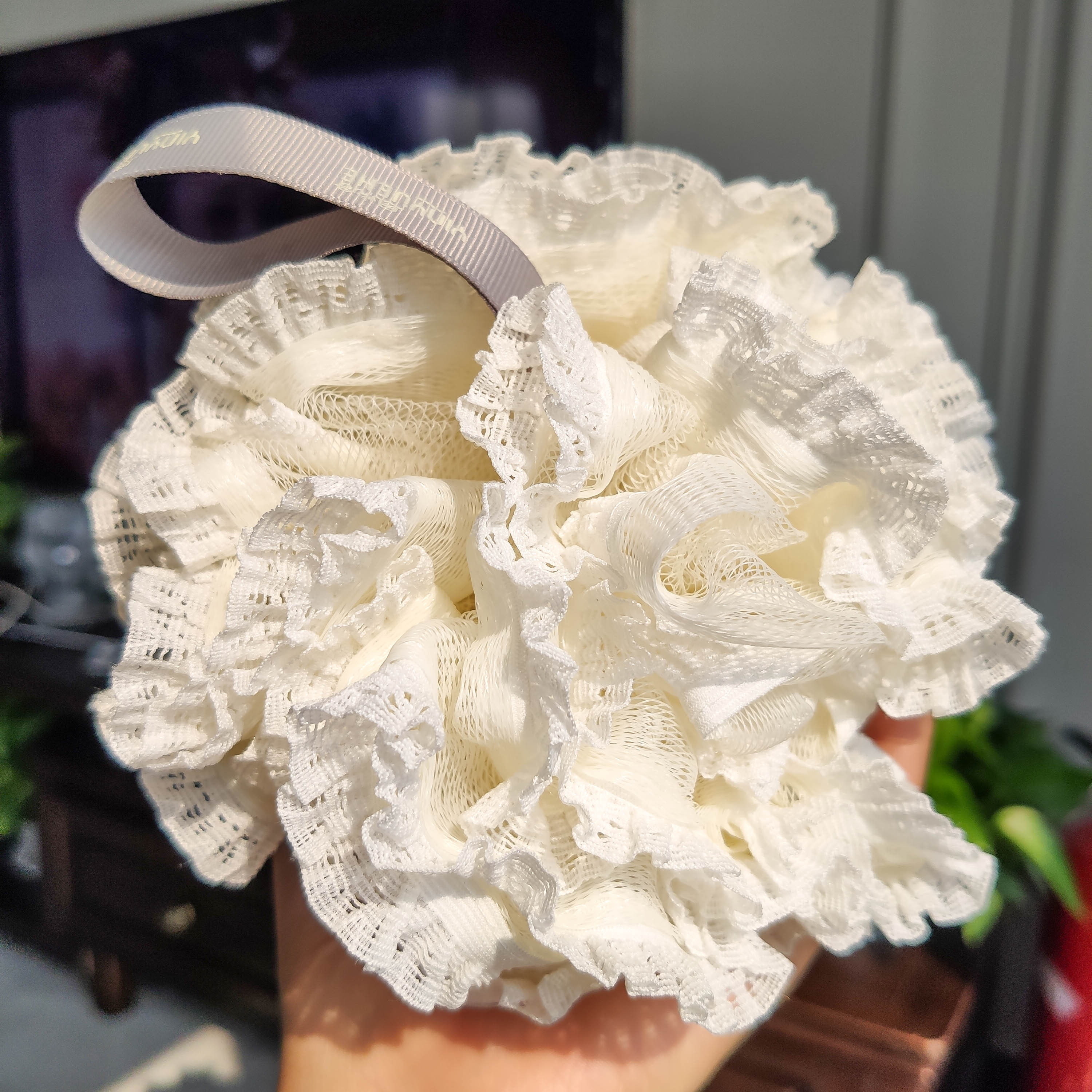 Bath Flowers Balls Rubbing with Dual-use Nets Red Teenage Blisters Bath Balls Super Soft Big No Loose Fancy Ball Shower to rub back