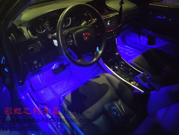 тюнинг фар 适用14-20三代飞度脚窝灯车内脚底氛围灯gk5脚底灯无损安装行车亮