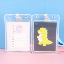 Large Number of Transparent Students Cutting Sleeves With Hanging Rope Campus Card Citizen Card Citizen Card Traffic Card Chest Card Staff Door Forbidden Card